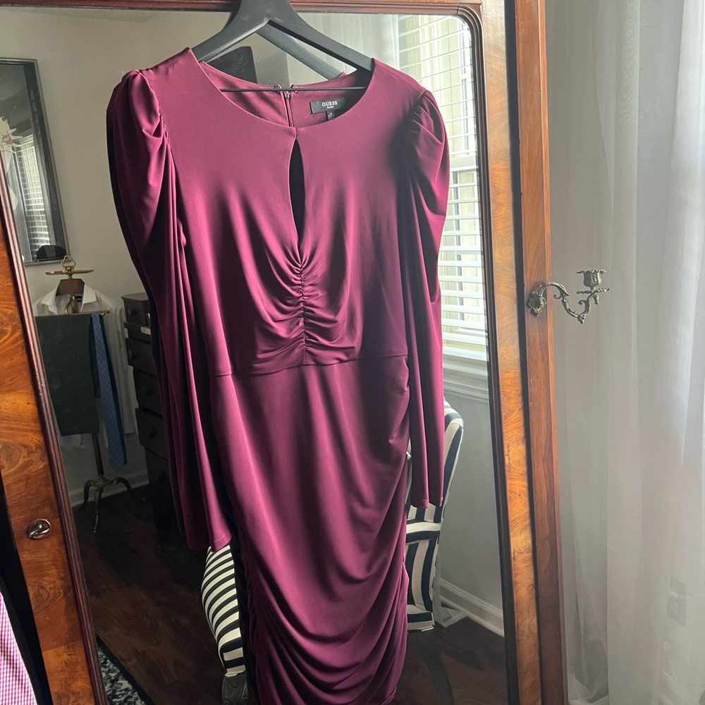 Elegant Burgundy Dress